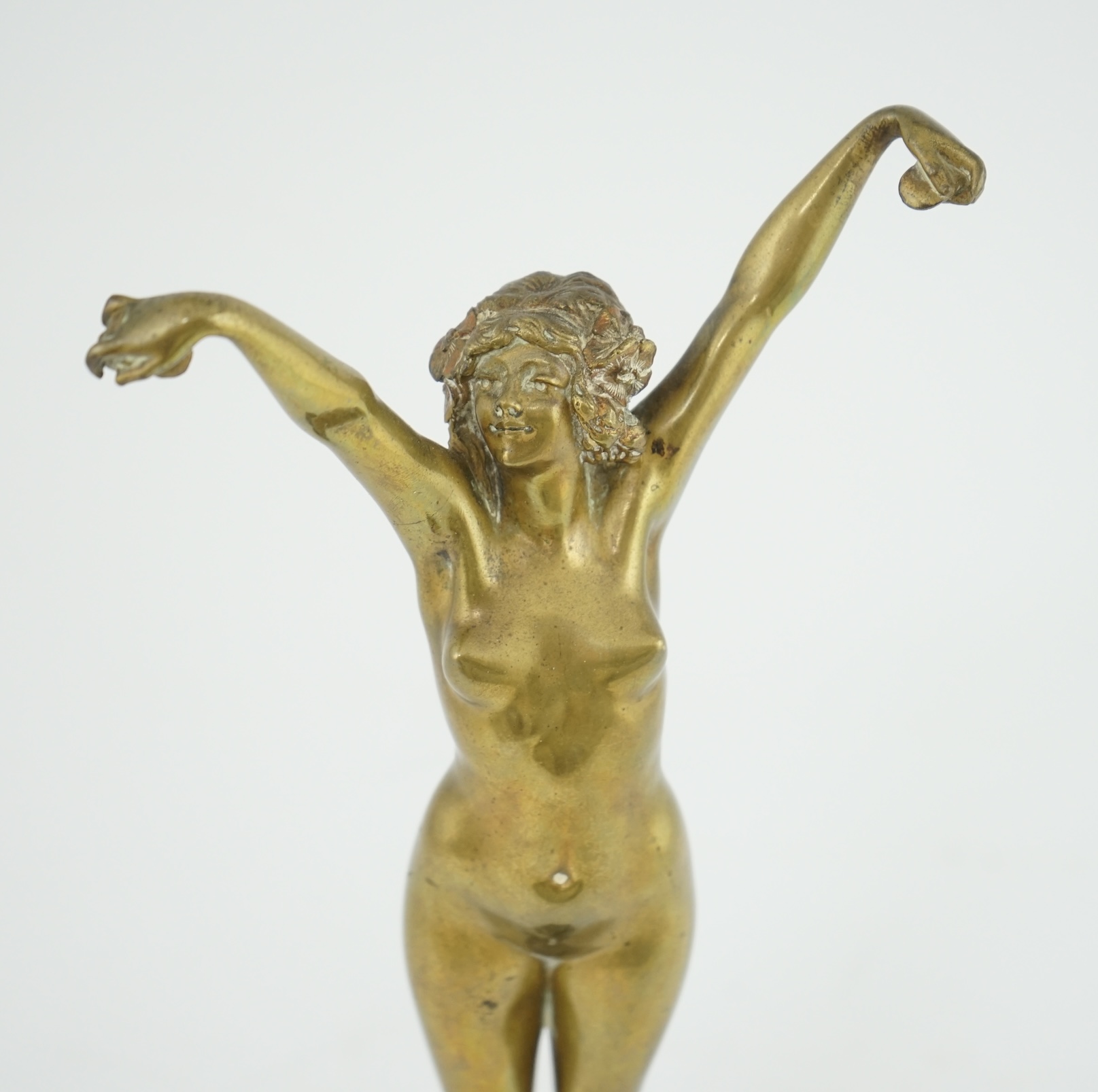 Claire Jeanne Roberte Colinet (1885–1972). An Art Deco bronze figure of an Andalusian Dancer